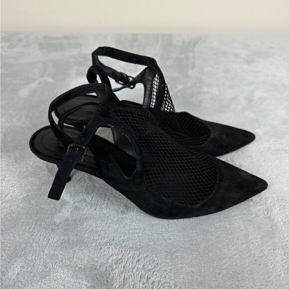 Alexander Wang  Black Pumps Suede Heels Women’s Size 36 EU - Picture 1 of 11